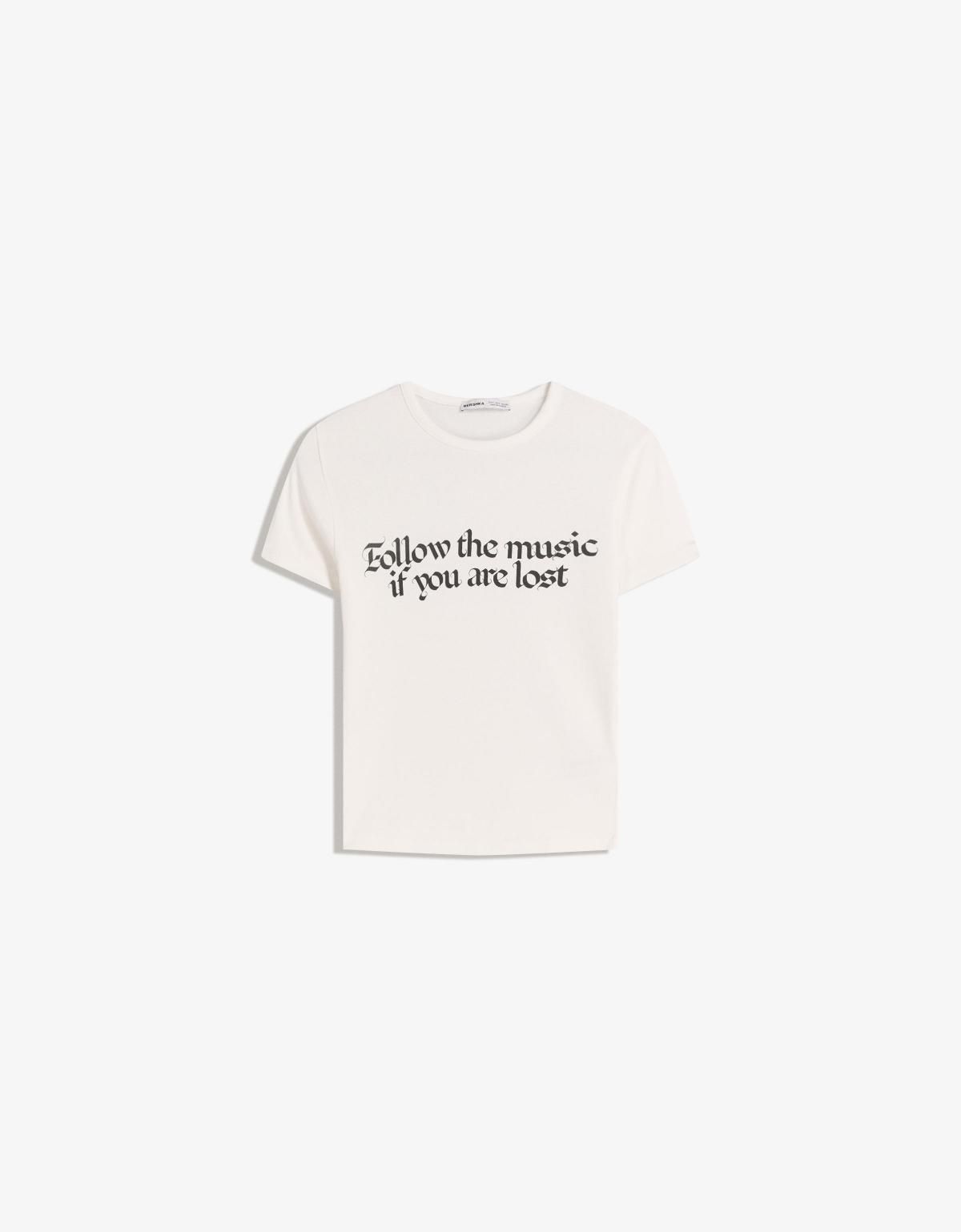 버쉬카 프린트 캐주얼 반팔 티셔츠 7834/777 OFF WHITE - 상품 이미지