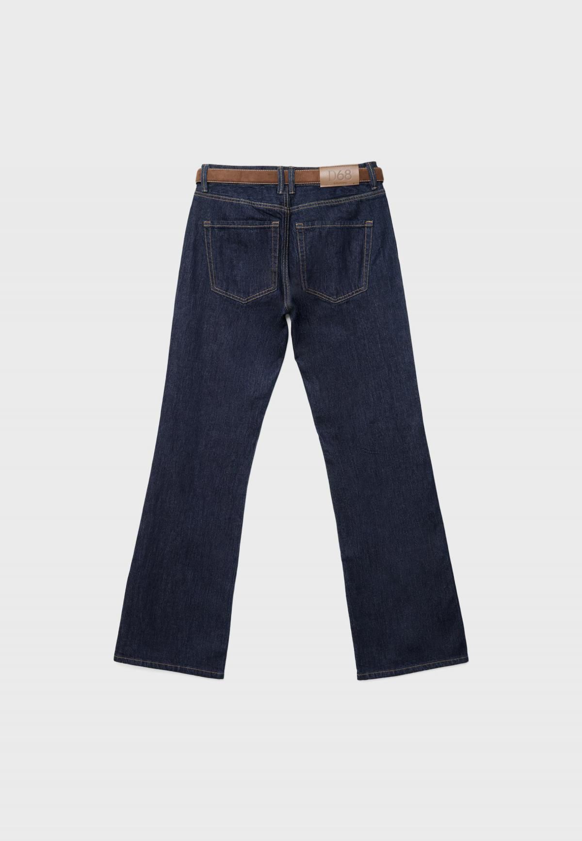 스트라디바리우스 데님 부츠컷 벨트 진청 청바지 4868/663 OVERDYED BLUE DENIM - 상세 이미지 2