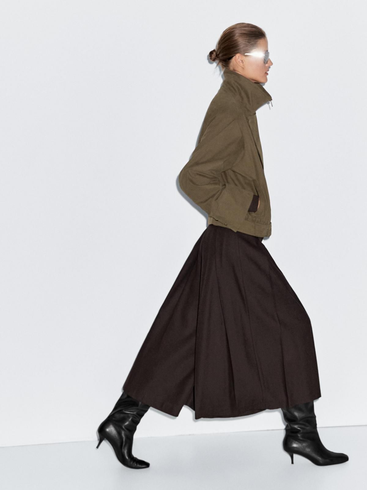 마시모두띠 테크니컬 코튼 블렌드 벨트 크롭 재킷 6729/942 KHAKI - 상세 이미지 4