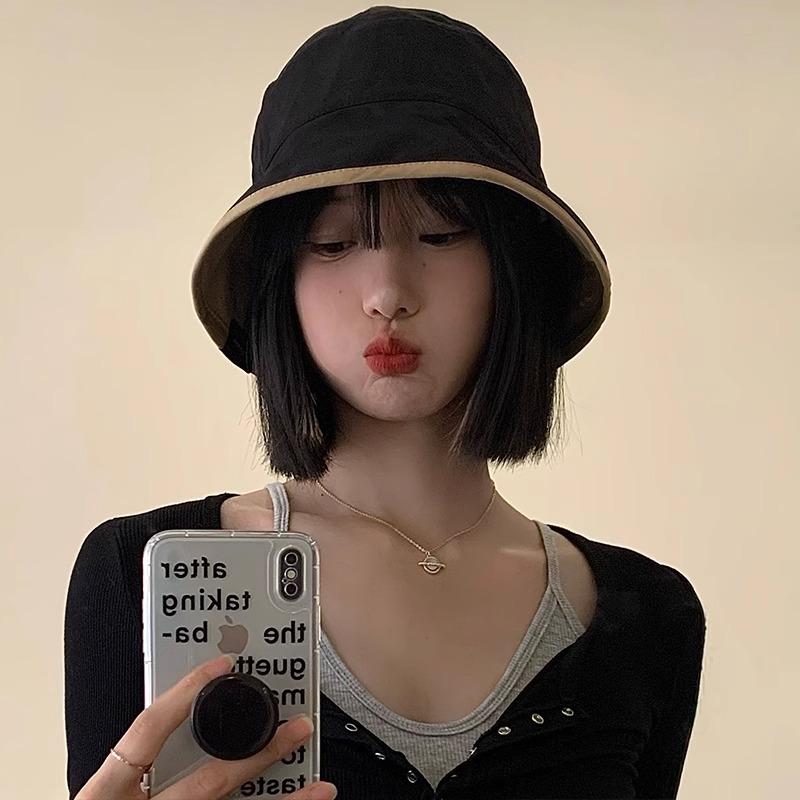 모자가발 가발달린모자 항암가발 항암모자  블랙 브라운블랙 헤어 네트 포함 - 상세 이미지 2