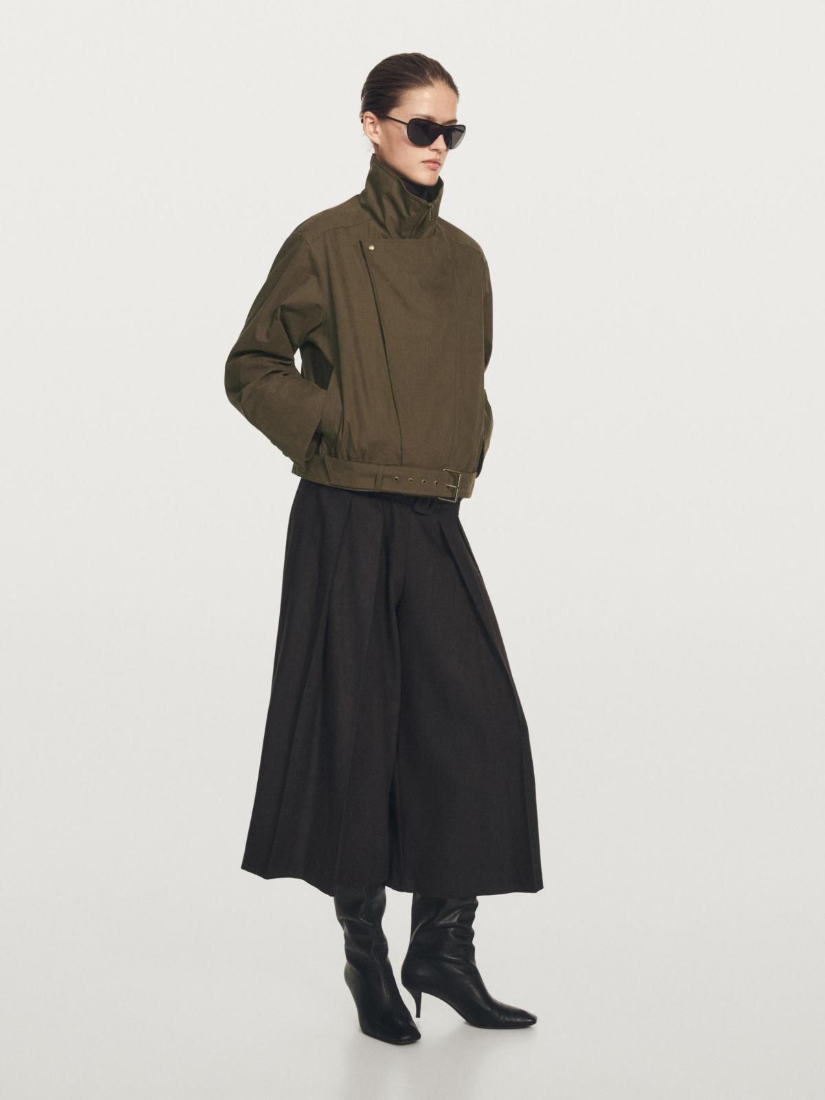 마시모두띠 테크니컬 코튼 블렌드 벨트 크롭 재킷 6729/942 KHAKI - 상세 이미지 2