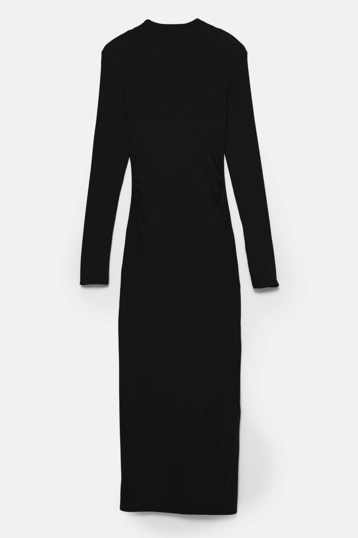 풀앤베어 모던 슬림핏 스트레치 미디 원피스 7394/350 BLACK - 상품 이미지