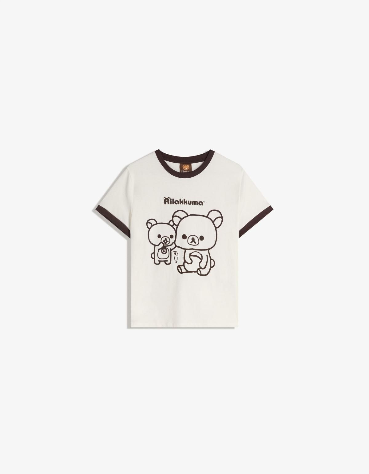 버쉬카 리락쿠마 프린트 반팔 티셔츠 7835/167 OFF WHITE - 상품 이미지