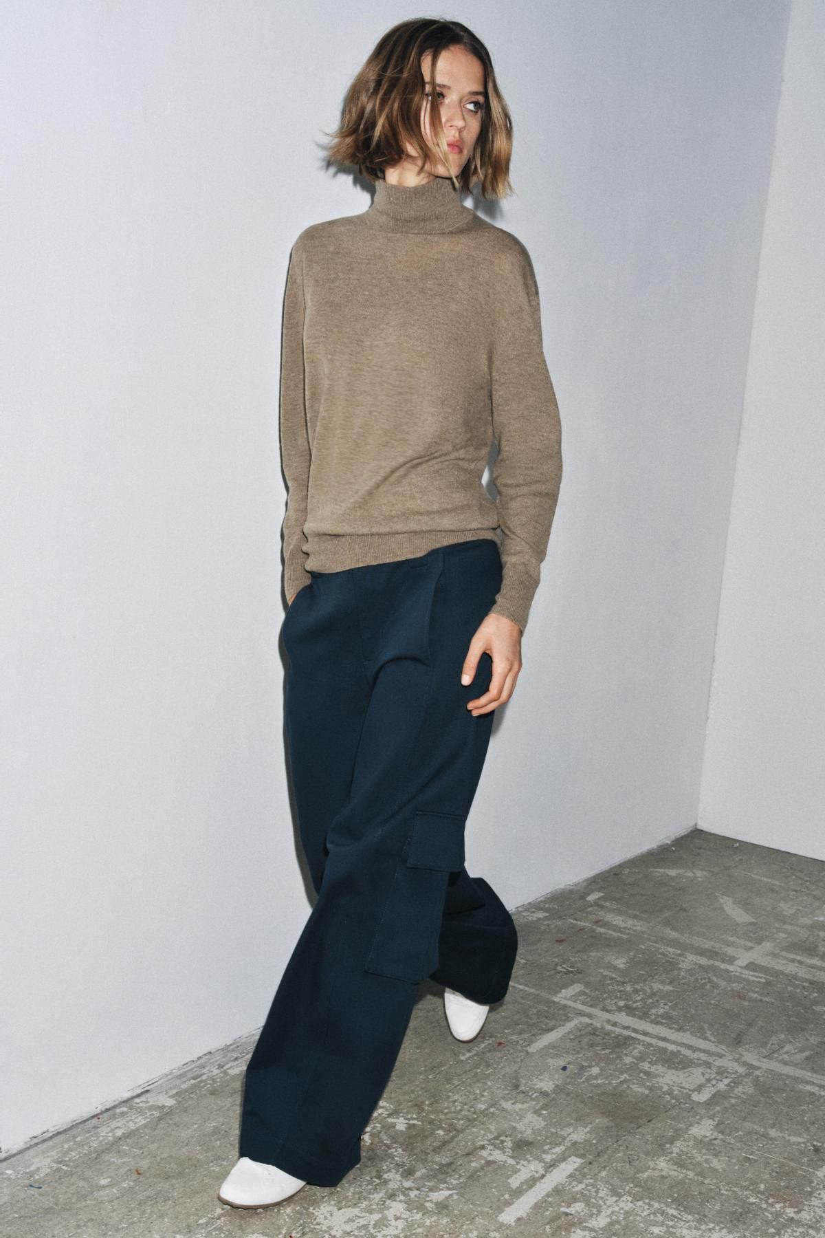 자라 테크니컬 와이드 카고 팬츠 4043/260 NAVY BLUE - 상세 이미지 5