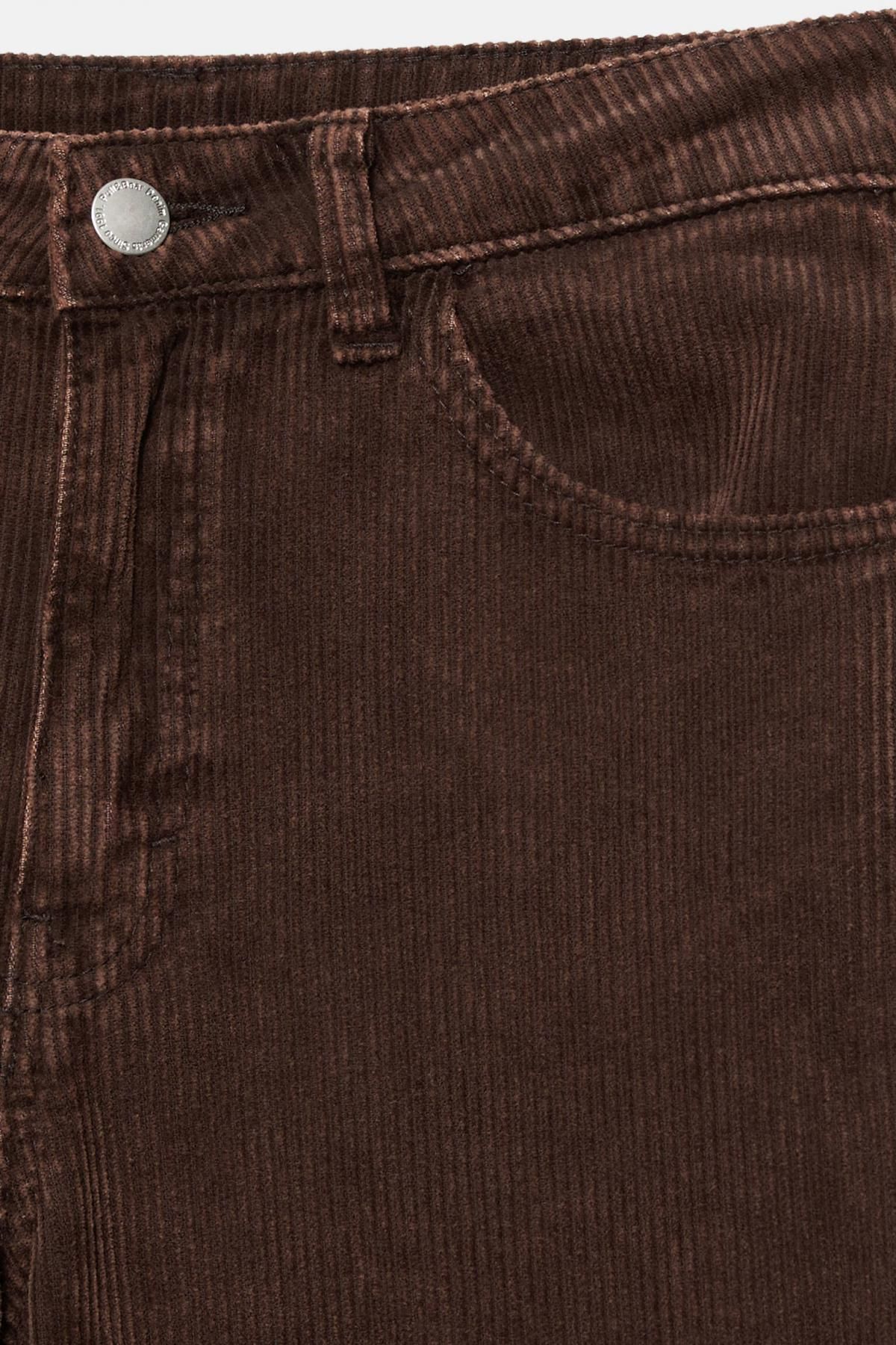 풀앤베어 코듀로이 하이웨이스트 와이드 팬츠 7674/312 BROWN 이미지 8