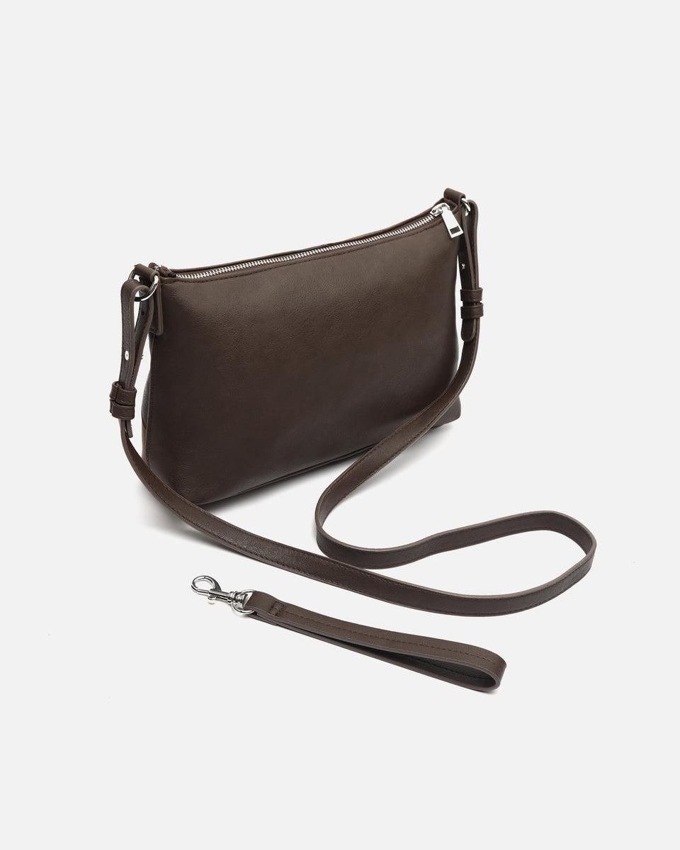 미사코 스웨이드 믹스 브라운 미니 크로스백 Lumi- MARRON - 상세 이미지 4