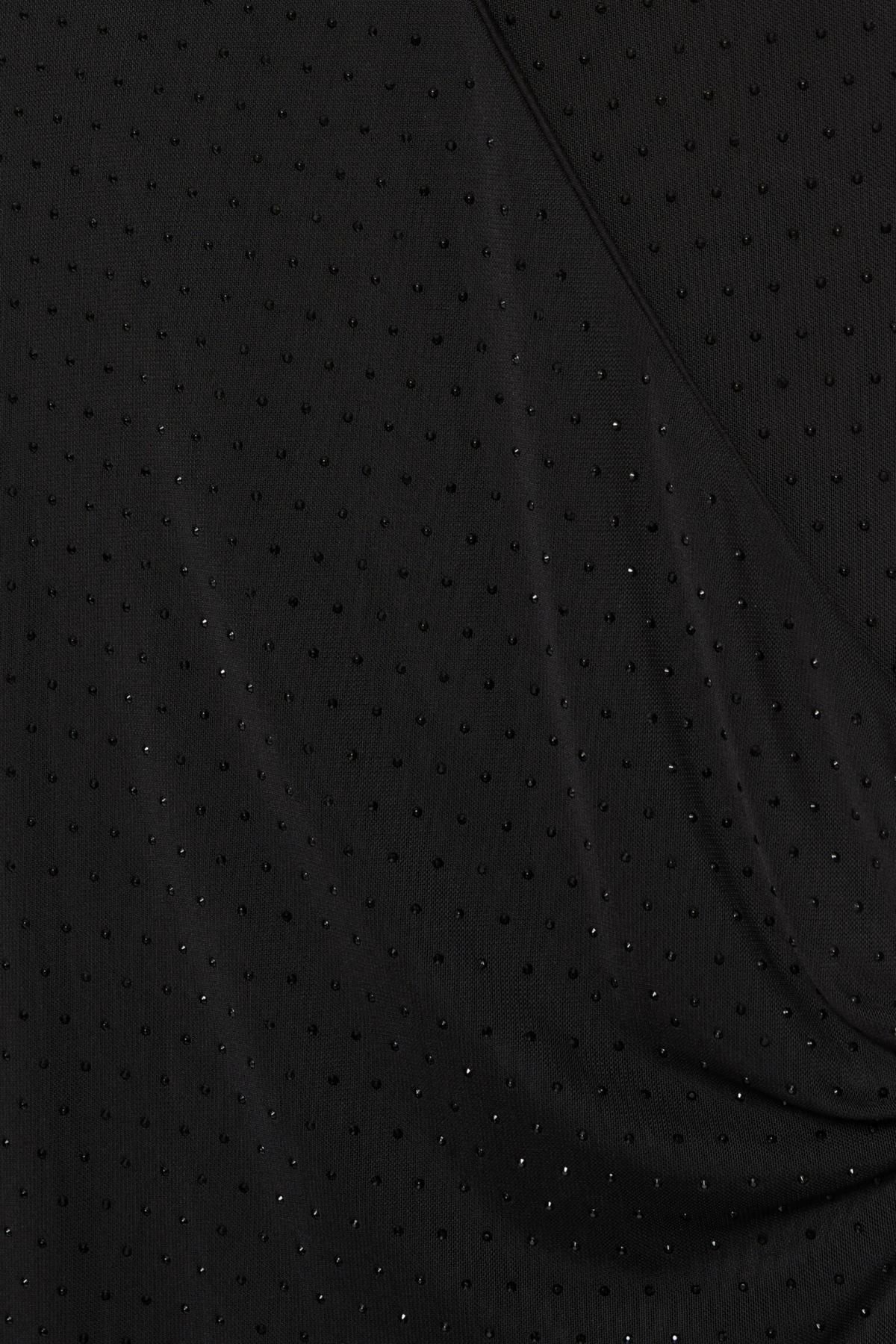 풀앤베어 라인스톤 백리스 홀터넥 드레이프 민소매 탑 7152/354 BLACK 이미지 8