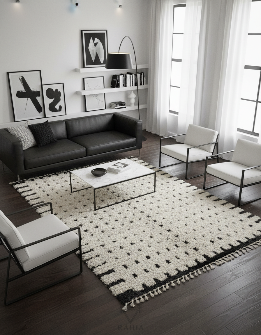 라히아 모로칸러그 모로코러그 양털 양탄자