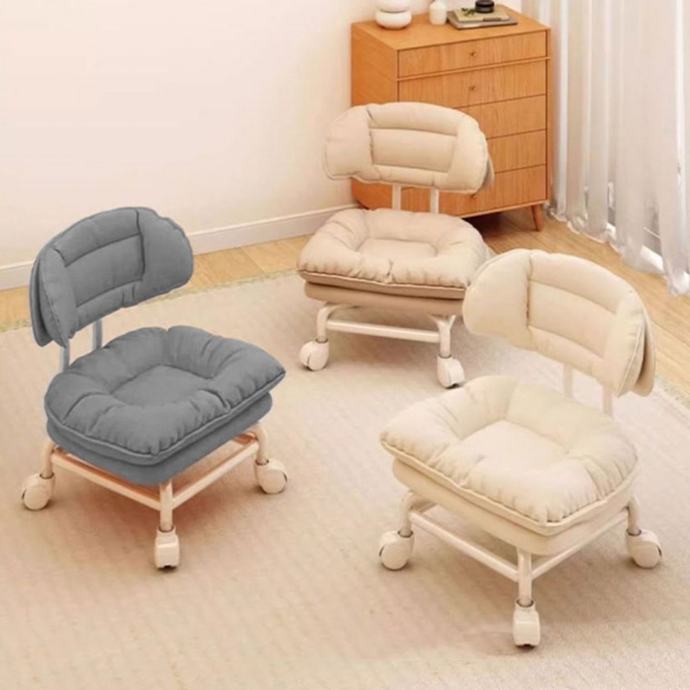 바퀴달린 등받이 좌식의자 간이의자 스툴