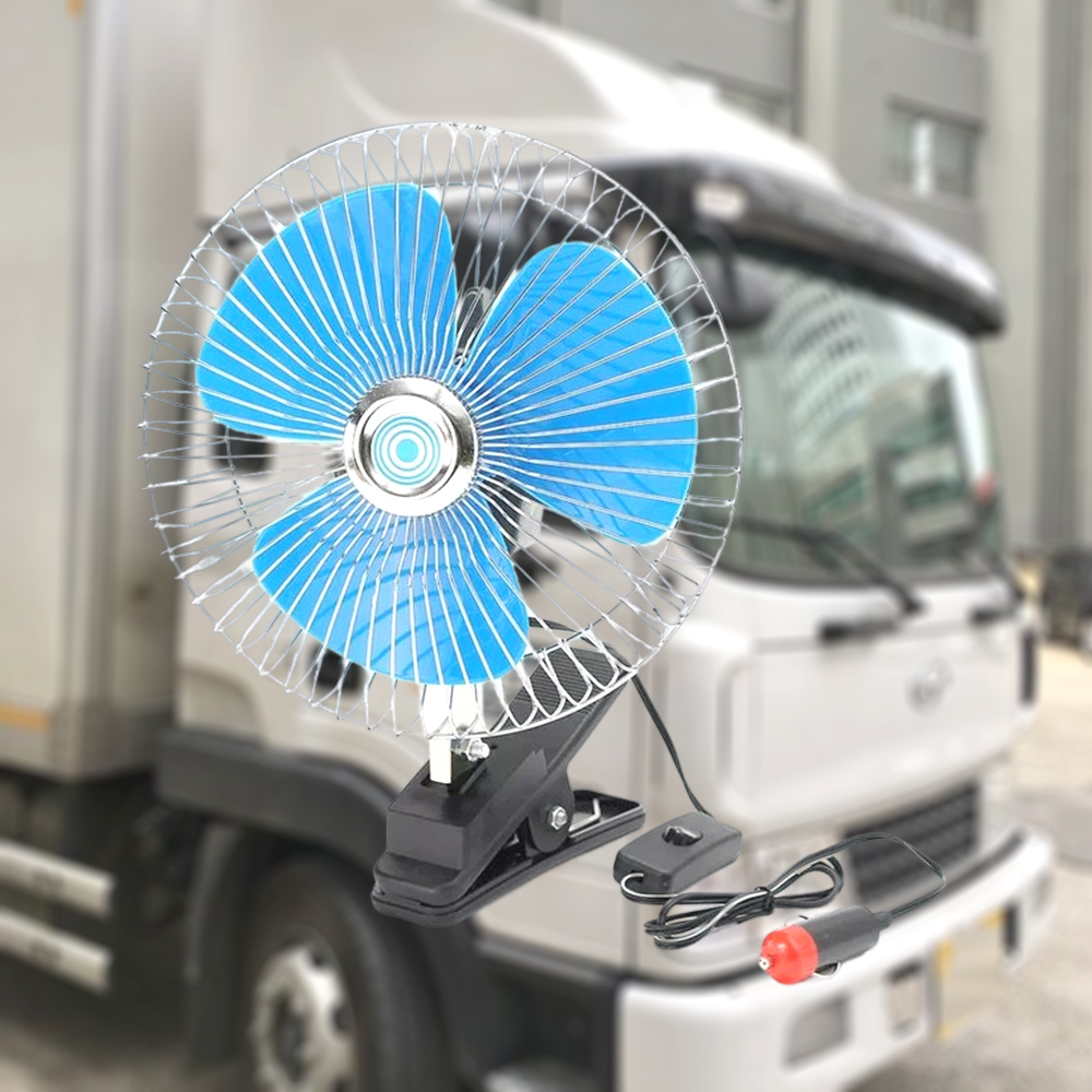 시원한 화물차 선풍기 12v 24v 자동차 집게 고정방식 각도조절 - 상품 이미지