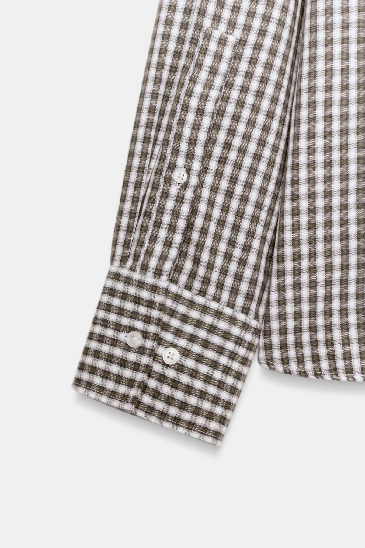 자라 오버핏 체크 옥스포드 롱슬리브 셔츠 0975/103 BLUE/WHITE 이미지 8