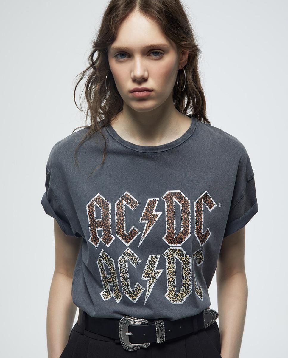 스페라 빈티지 ACDC 반팔 티셔츠 58460610411 GRIS OSCURO - 상세 이미지 2