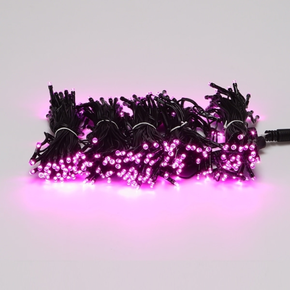 LED 트리구 300구 연결형 DC24V 흑색선 핑크색 크리스마스 트리 전구 - 상품 이미지
