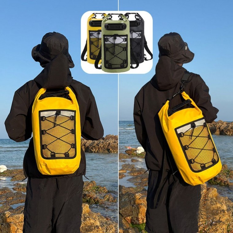 원형 방수 드라이백 아웃도어 500D PVC 방수가방 물놀이가방 원형백 방수백 래프팅백 - 메인 이미지