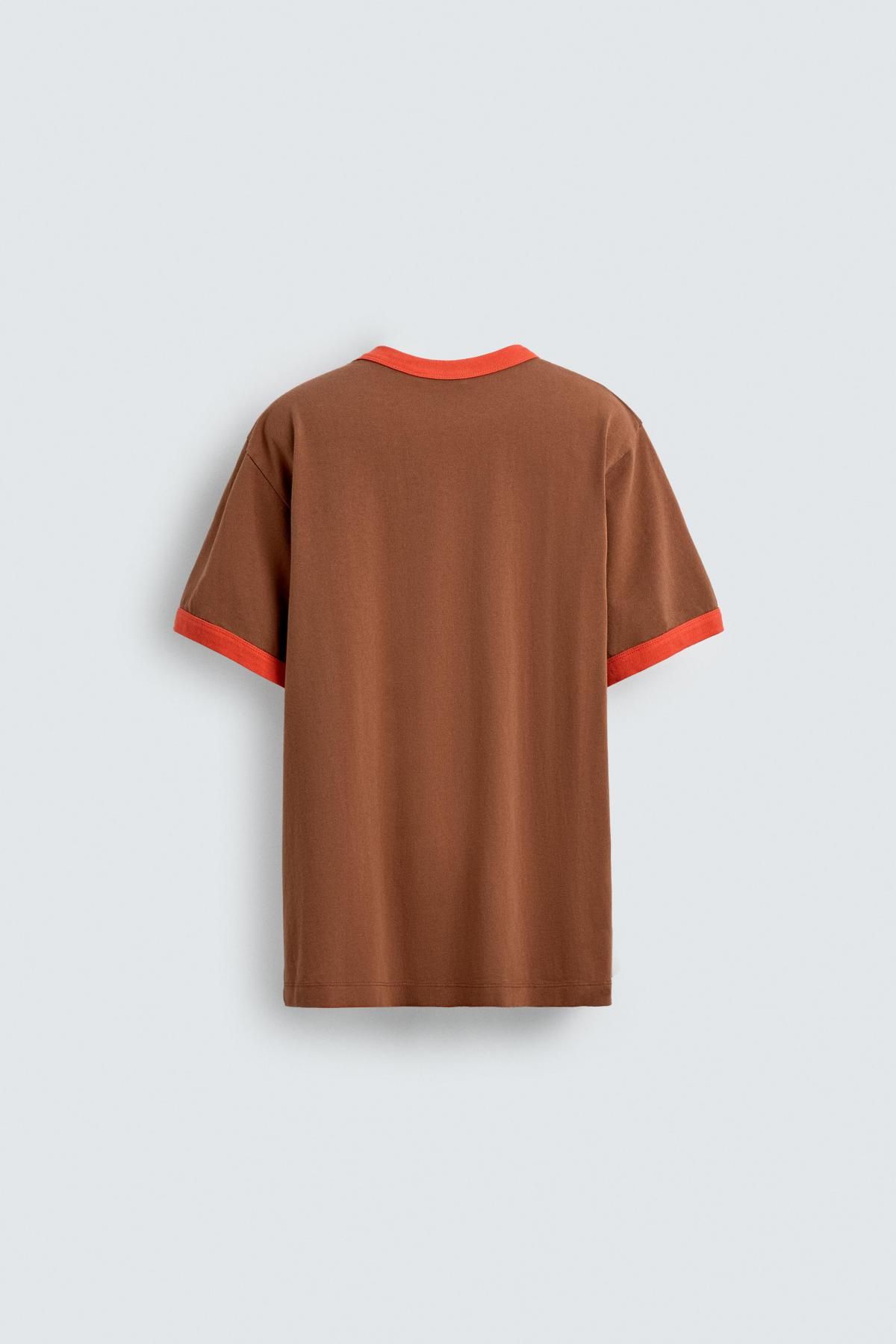 자라 구피 프린트 브라운 반팔 티셔츠 X 해리 램버트 디즈니 1443/830 LIGHT BROWN - 상세 이미지 3