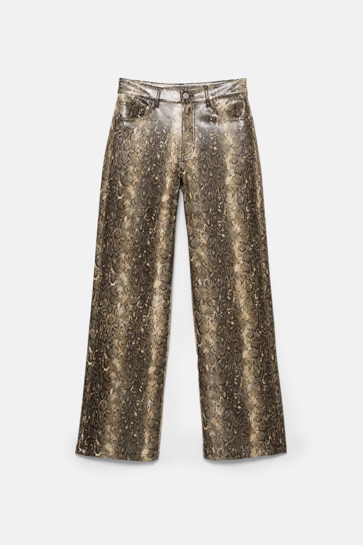 풀앤베어 애니멀 프린트 레더 이펙트 스트레이트 팬츠 7674/309 SNAKESKIN PRINT 이미지 6
