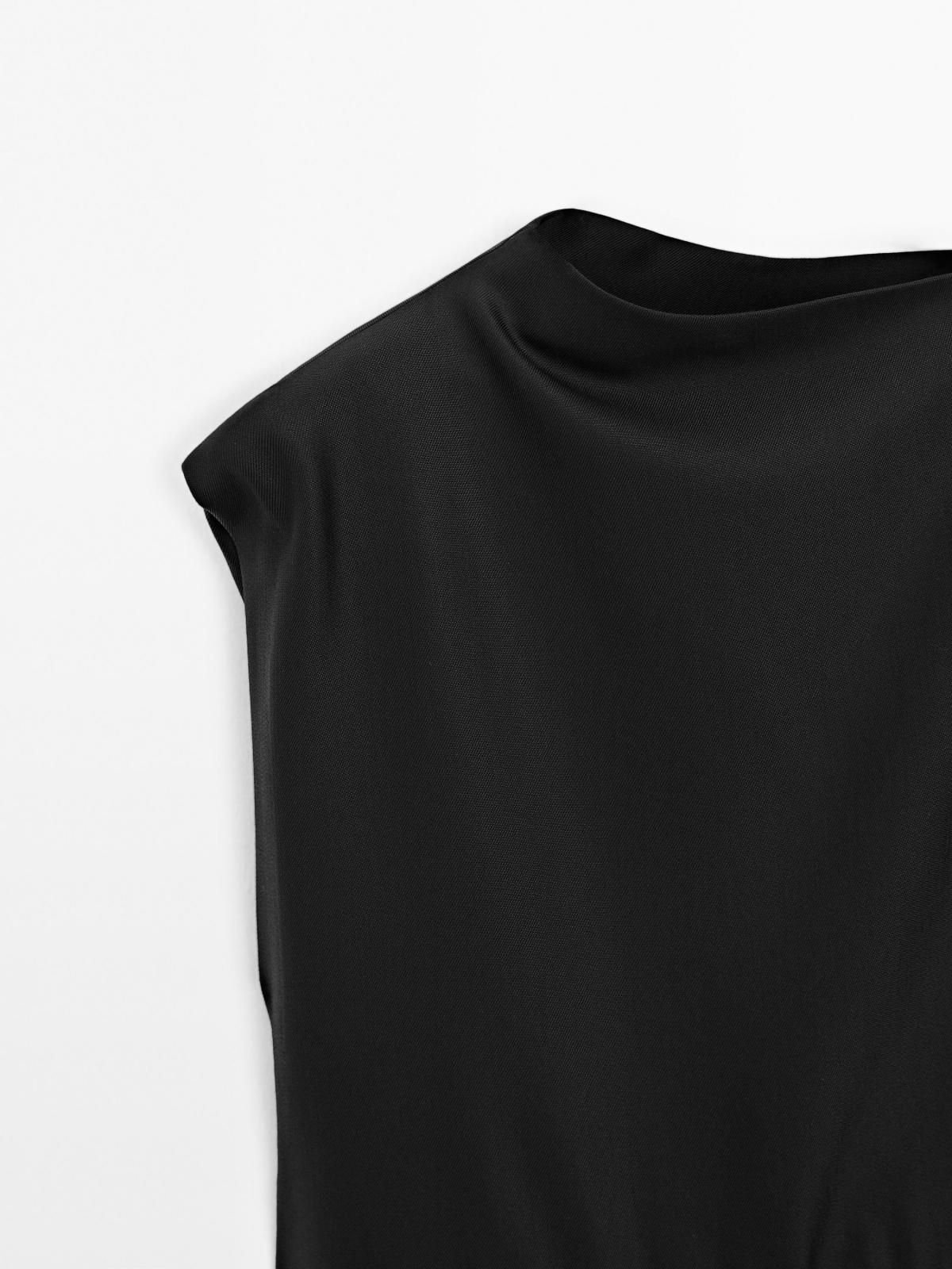 마시모두띠 프린지 슬리브리스 롱 원피스 9401/951 BLACK - 상세 이미지 5
