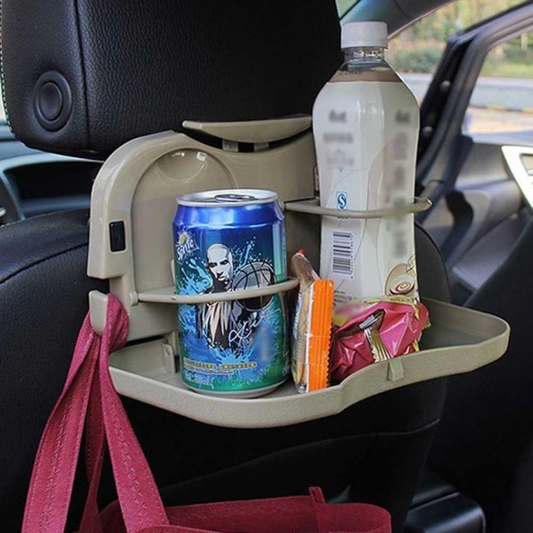 차량용 뒷자석 간이 테이블 수납 트레이 식탁 멀티 차량용테 블릿 거치대 태블릿 노트북