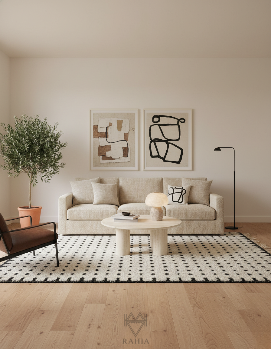 라히아 모로칸러그 모로코러그 양털 양탄자