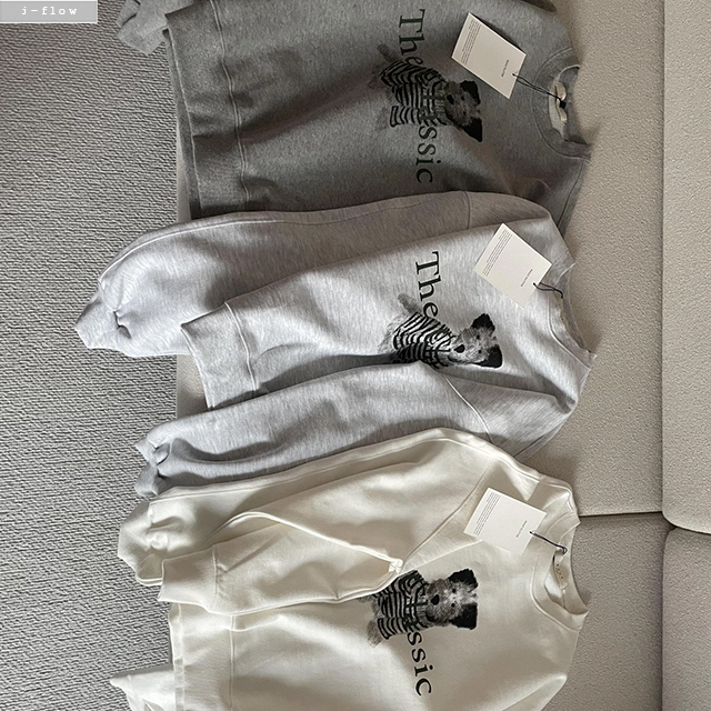 페이프 퍼피 클래식 루즈핏 맨투맨 3ol 가을 겨울 간절기 오버핏 레터링 제이플로우 - 상세 이미지 4