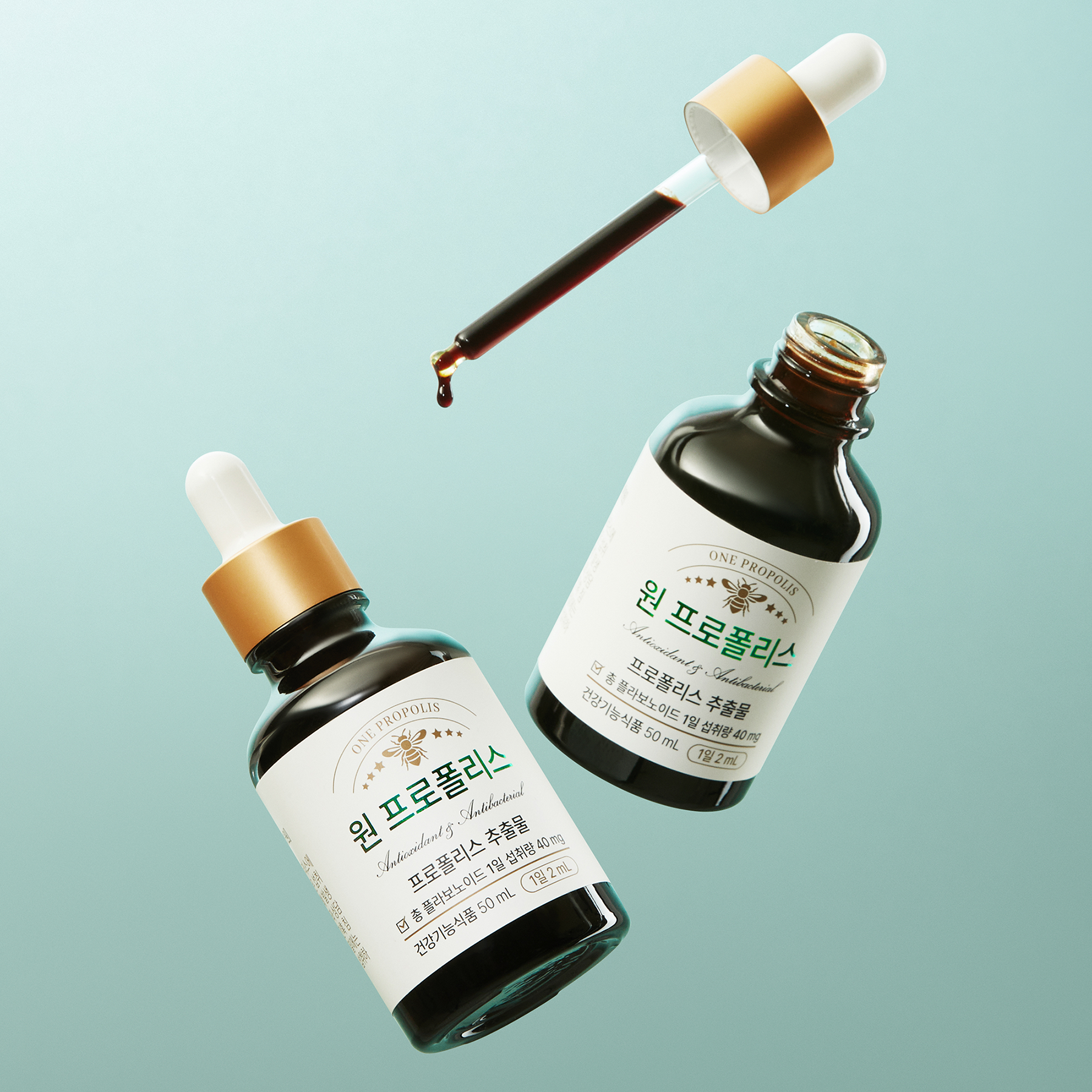 원프로폴리스 친환경 무알콜 추출 수용성 고함량 순수 원액 액상 프로폴리스 50ml, 1개 제품 이미지