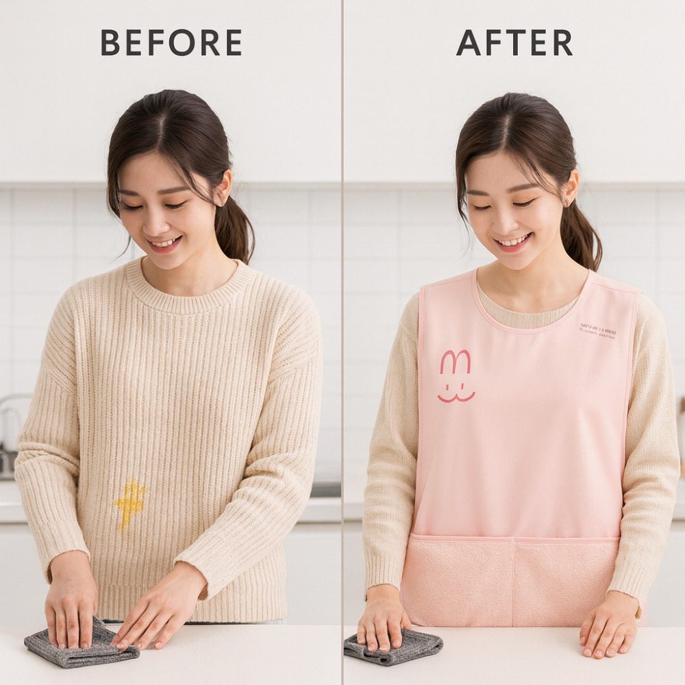 펨렛 카페 주방 방수 앞치마 바리스타 어린이집 조끼 앞치마