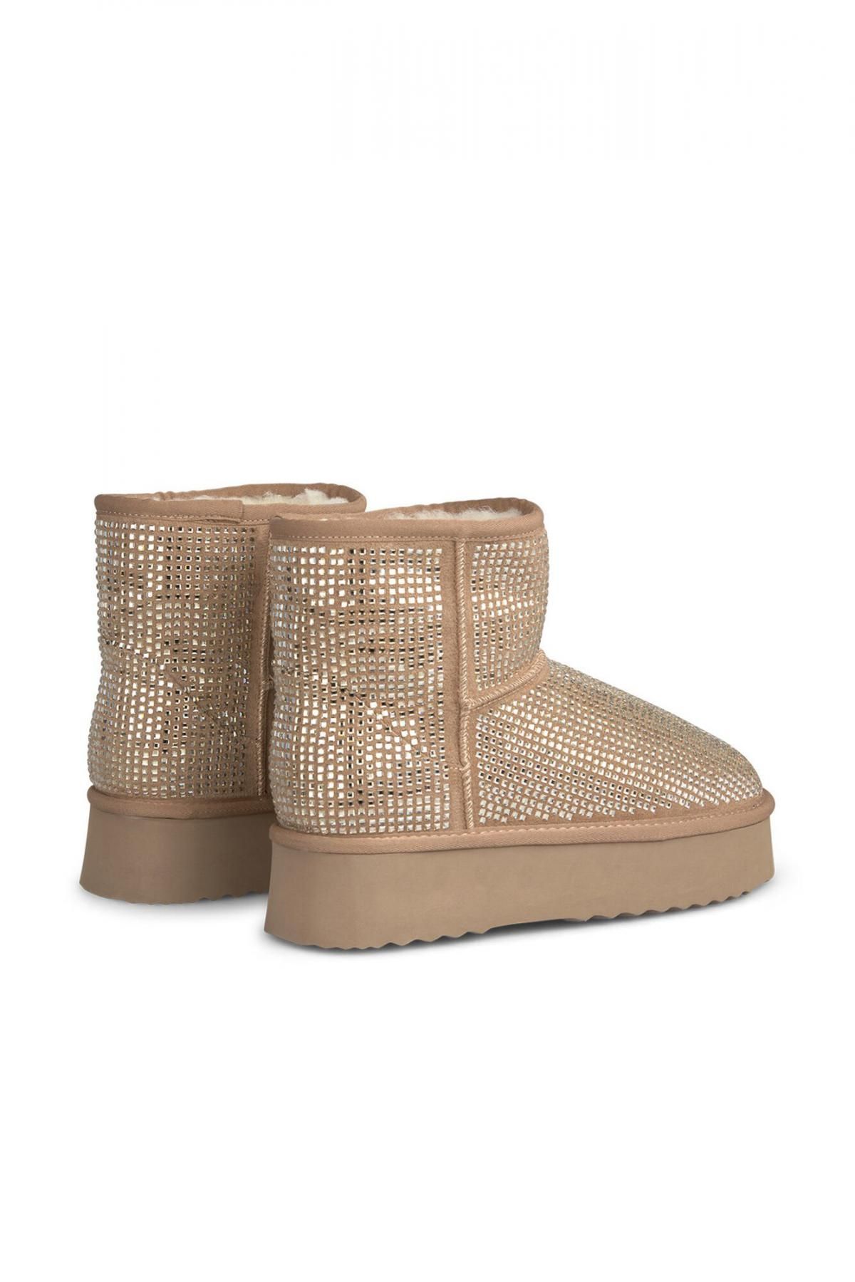 알마엔페나 럭셔리 퍼 앵클부츠 글리터 베이지 9960979 BEIGE - 상세 이미지 3