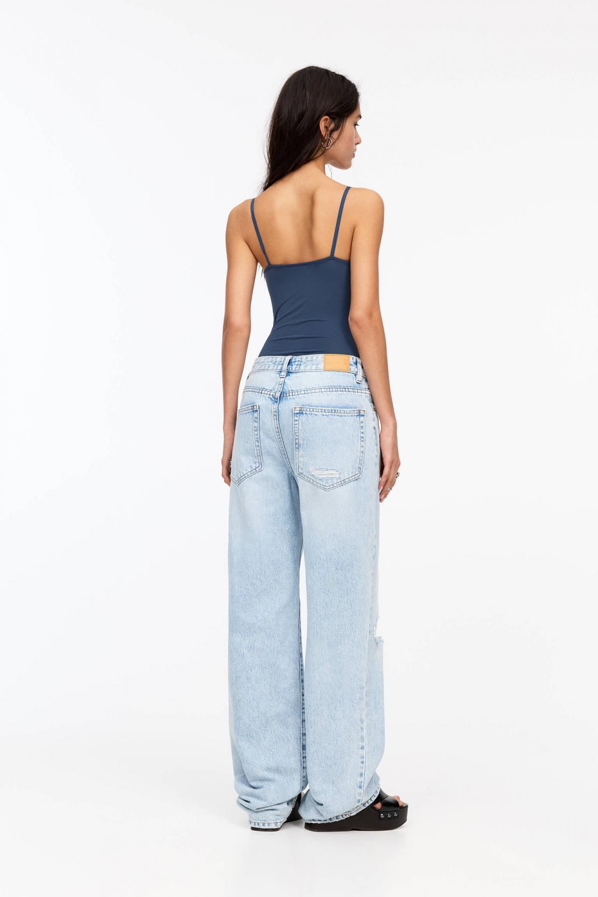 풀앤베어 베이직 스트레치 폴리아미드 스트랩 바디수트 3239/304 NAVY - 상세 이미지 4