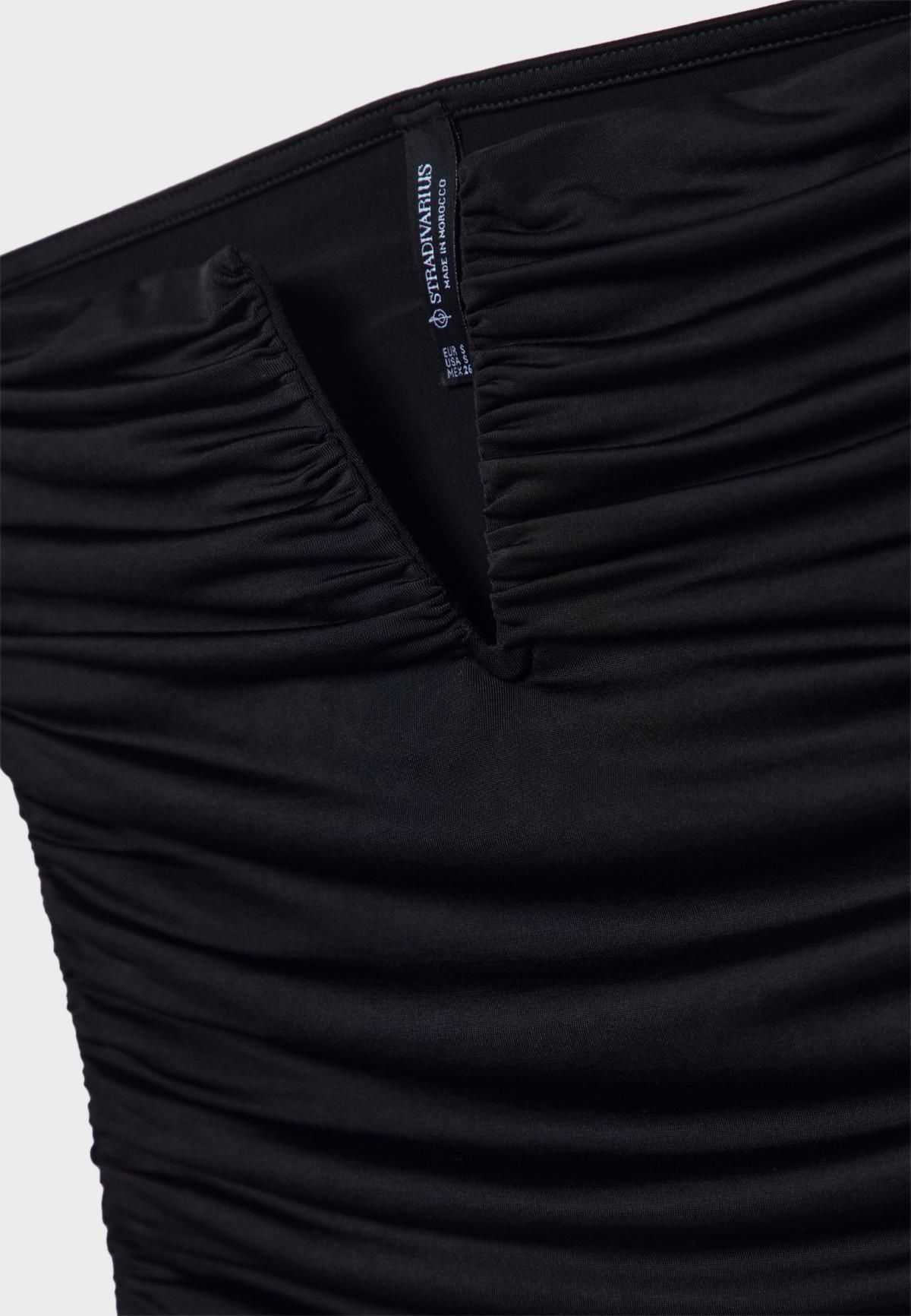 스트라디바리우스 브이넥 드레이프 스트랩리스 탑 7107/234 BLACK - 상세 이미지 4