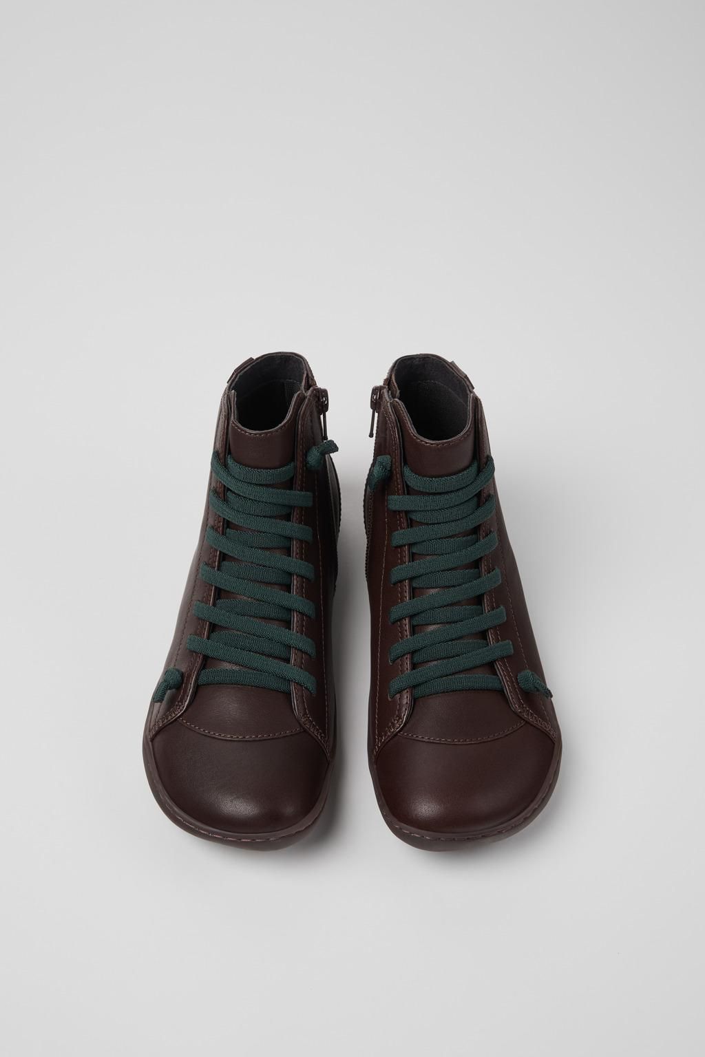 캠퍼 브라운 레더 앵클부츠 Peu K400509-022 BROWN - 상세 이미지 4
