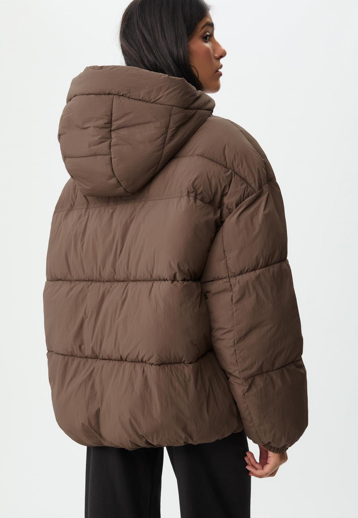 스트라디바리우스 브라운 테크니컬 후드 숏 패딩 재킷 8500/196 BROWN - 상세 이미지 2