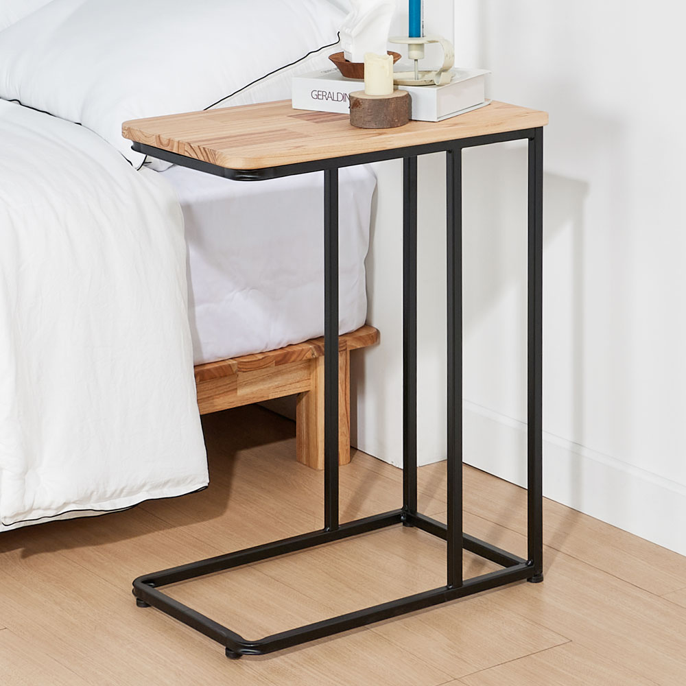 보쿠 거실 사이드 테이블 소파 틈새 티 1인용 원목 침대 노트북 책상 미니