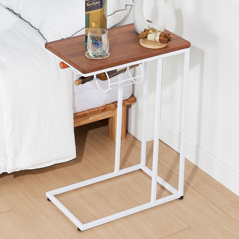 보쿠 거실 사이드 테이블 소파 틈새 티 1인용 원목 침대 노트북 책상 미니