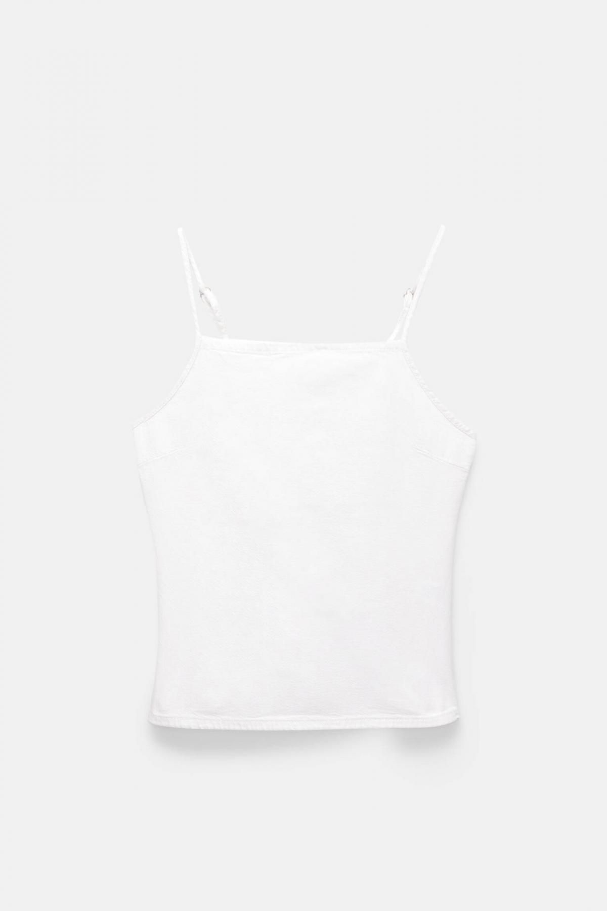 풀앤베어 베이직 스트랩 캐미솔 탑 7472/357 WHITE - 상품 이미지