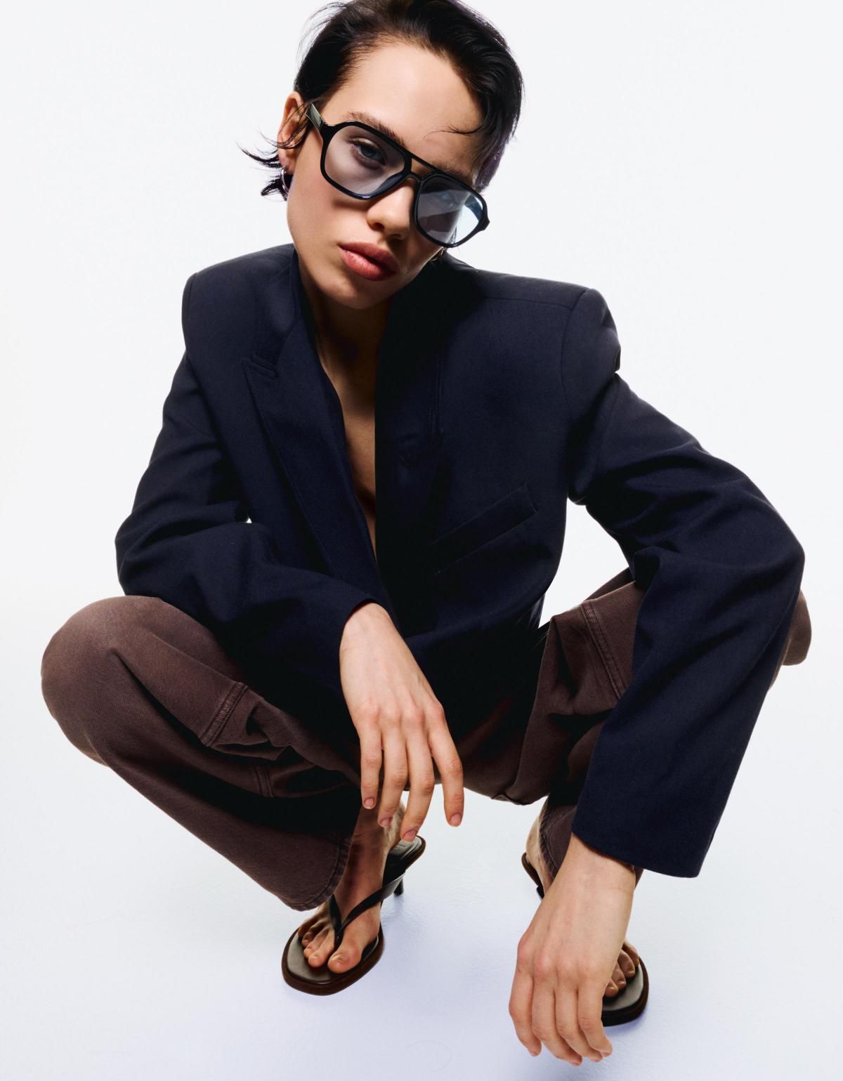 버쉬카 더블브레스트 박시 핏 블레이저 1485/752 NAVY - 상세 이미지 3
