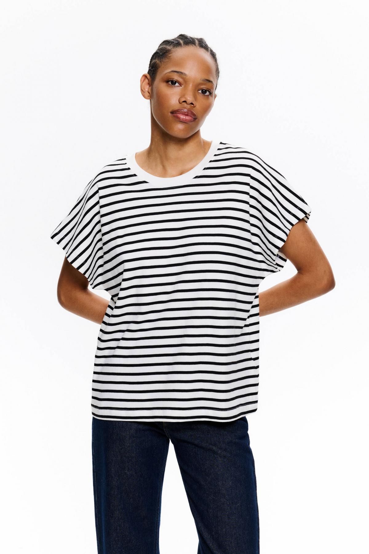 풀앤베어 스트라이프 베이직 라운드넥 반팔 티셔츠 7150/201 STRIPED - 상세 이미지 2