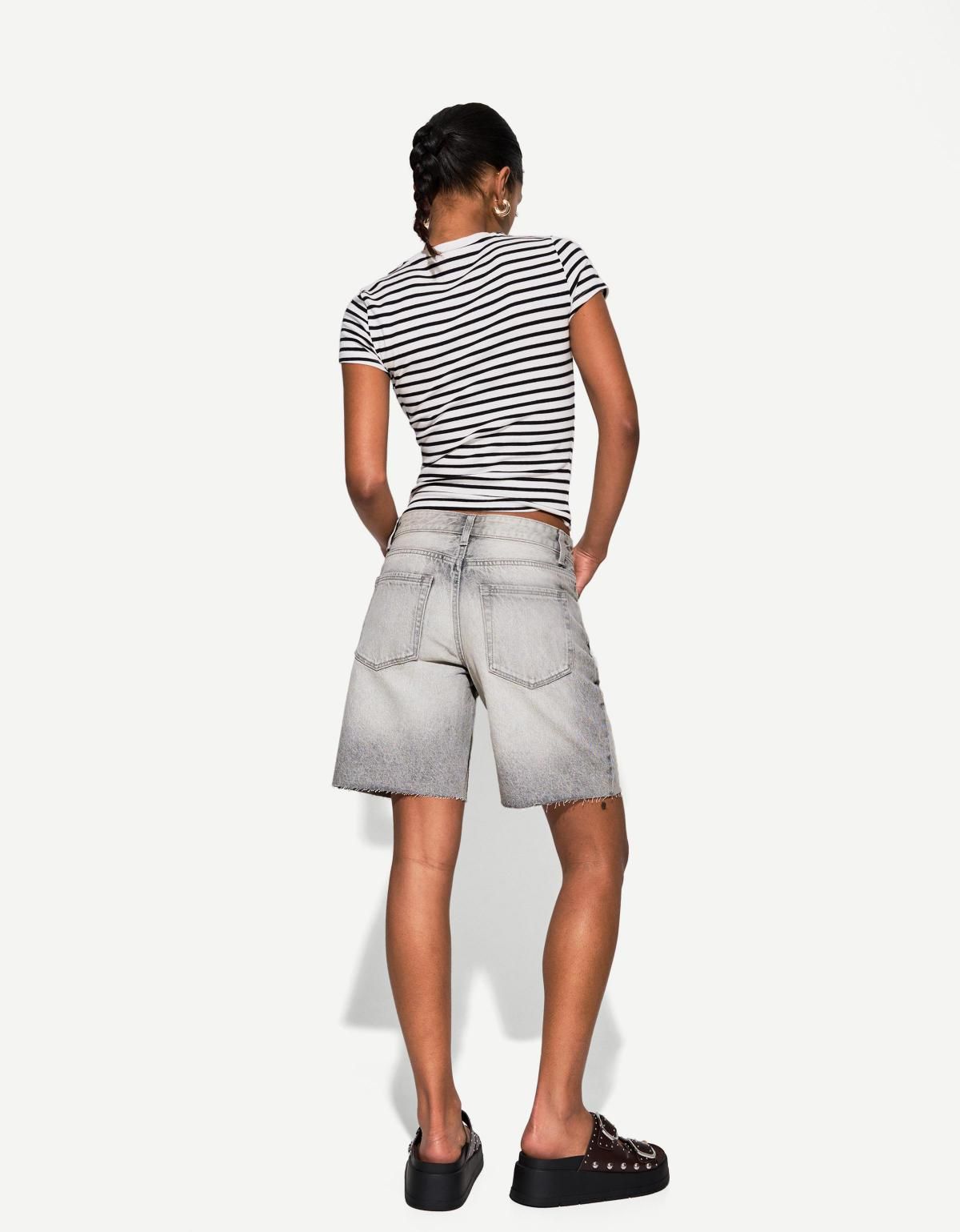 버쉬카 데님 버뮤다 쇼츠 3197/534 GREY - 상세 이미지 3