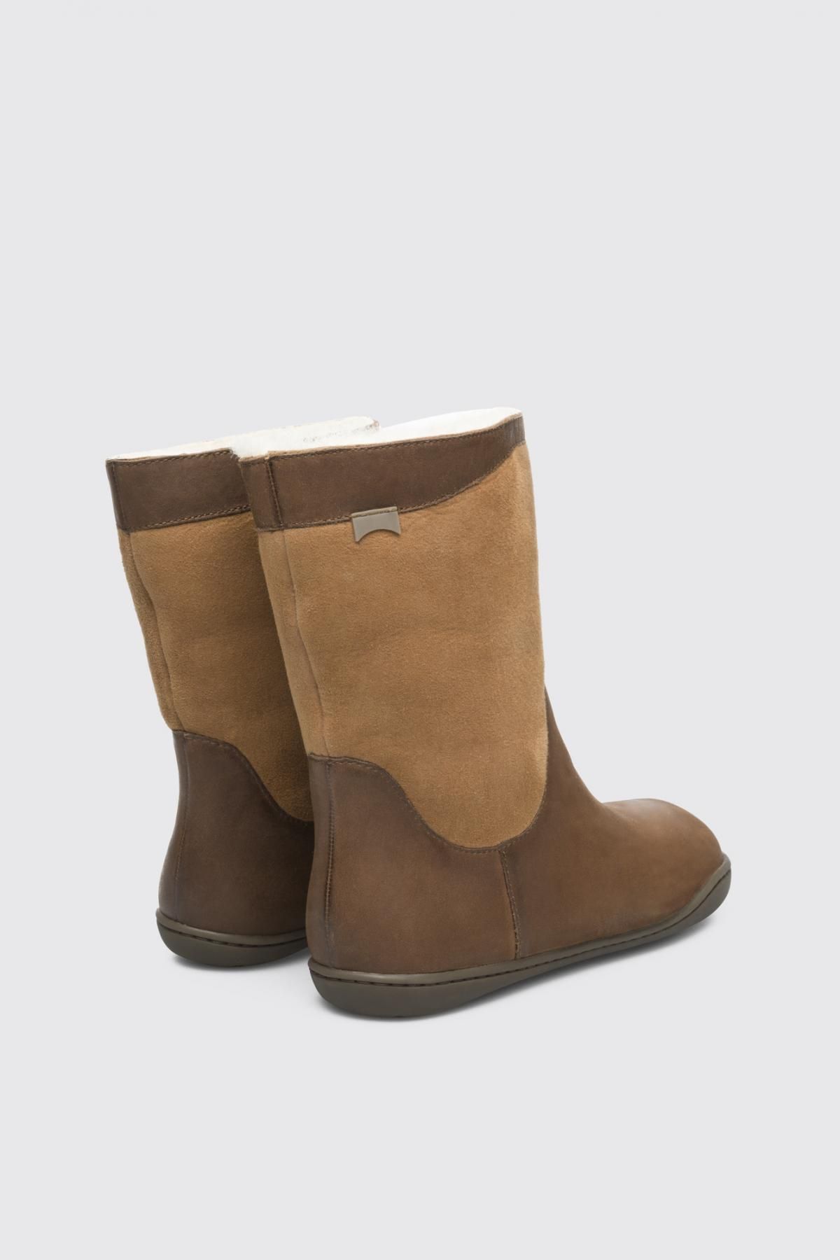 캠퍼 컴포트 베어풋핏 레더 미들부츠 Peu K400048-005 BROWN - 상세 이미지 3