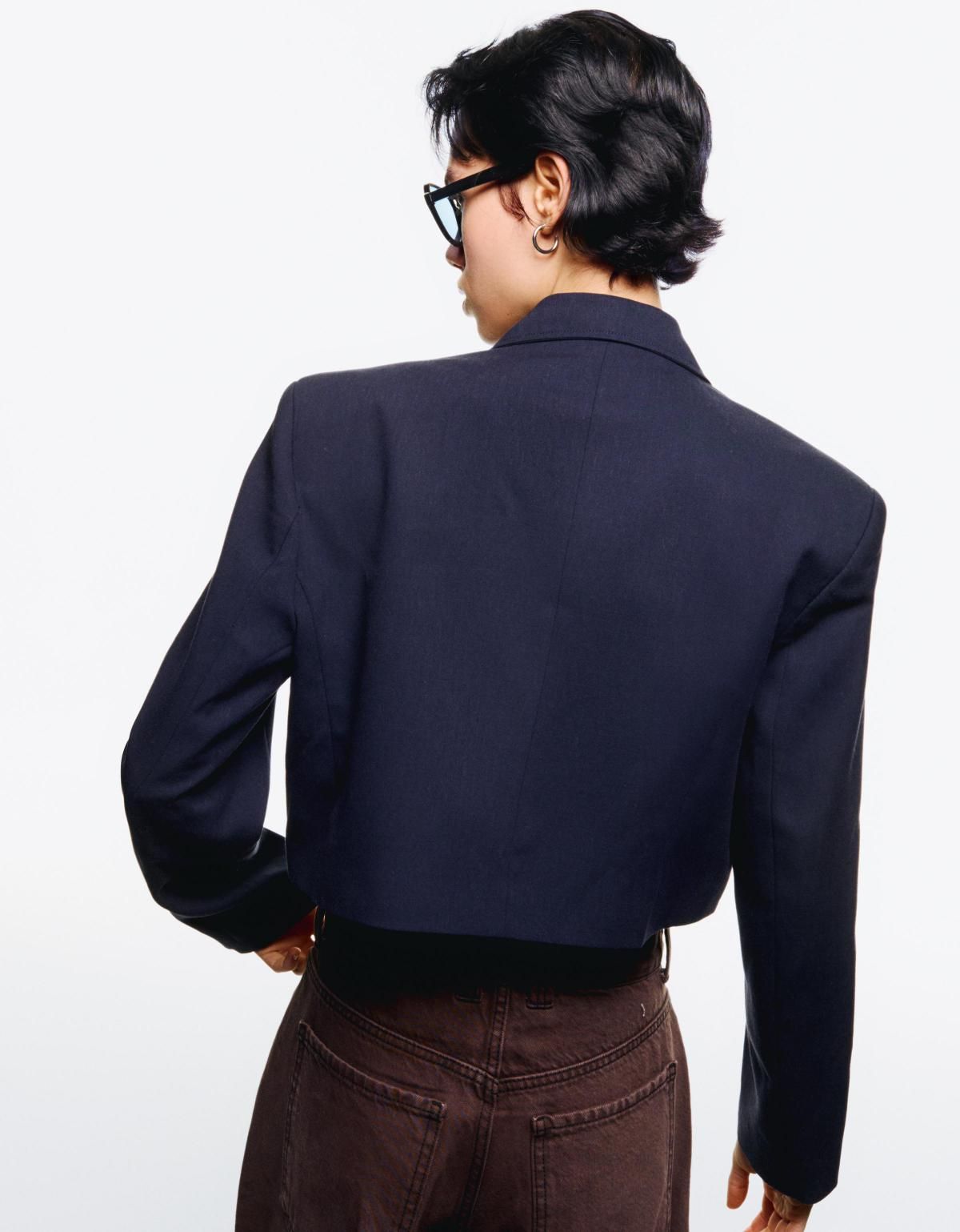 버쉬카 더블브레스트 박시 핏 블레이저 1485/752 NAVY - 상세 이미지 4
