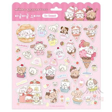 미코 캐릭터즈 바글바글 스티커 - 쏘 스위트 예쁜스티커 핸드폰꾸미기