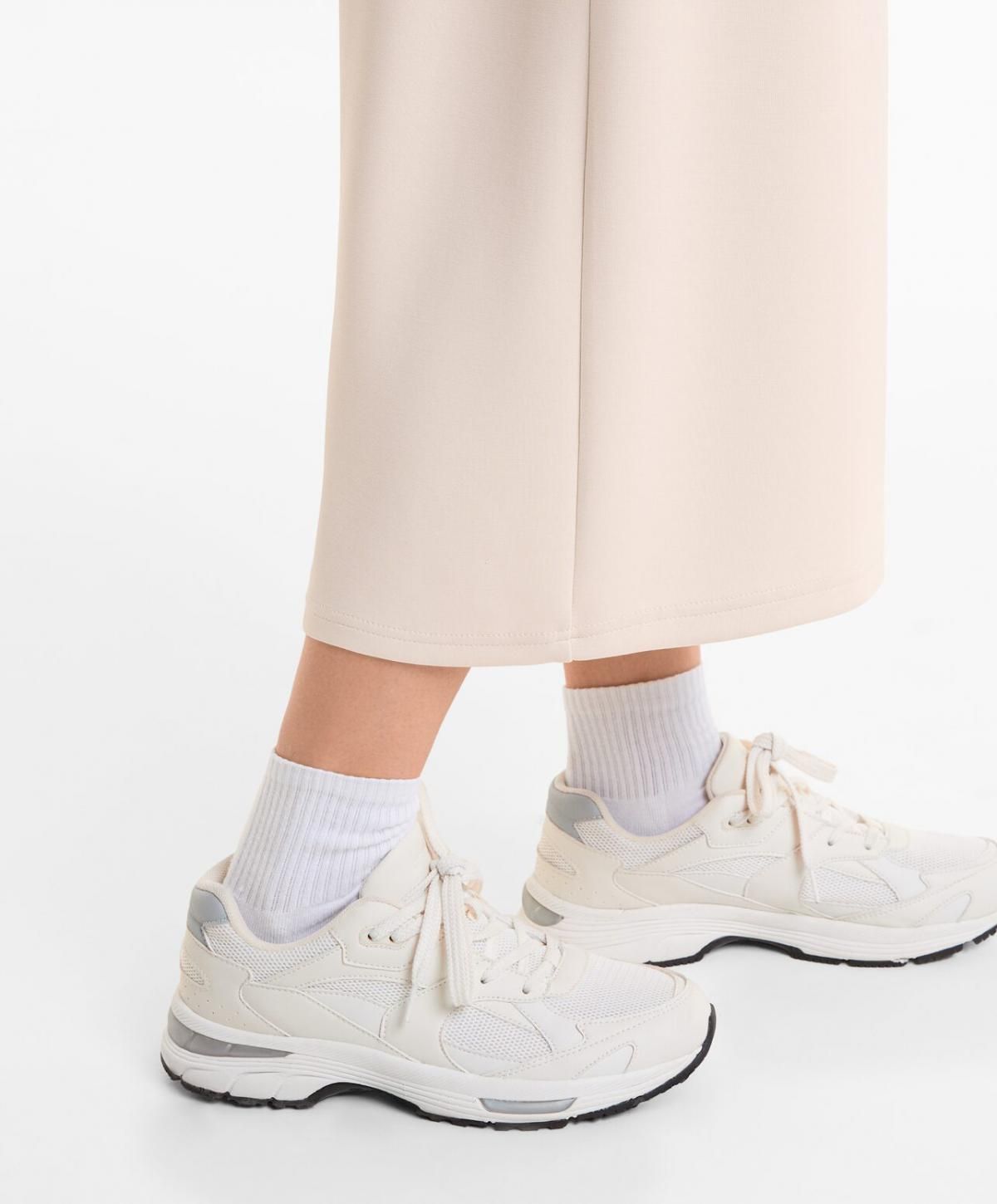 오이쇼 소프트 모달 크롭 와이드 팬츠 6235/792 STONE - 상세 이미지 5