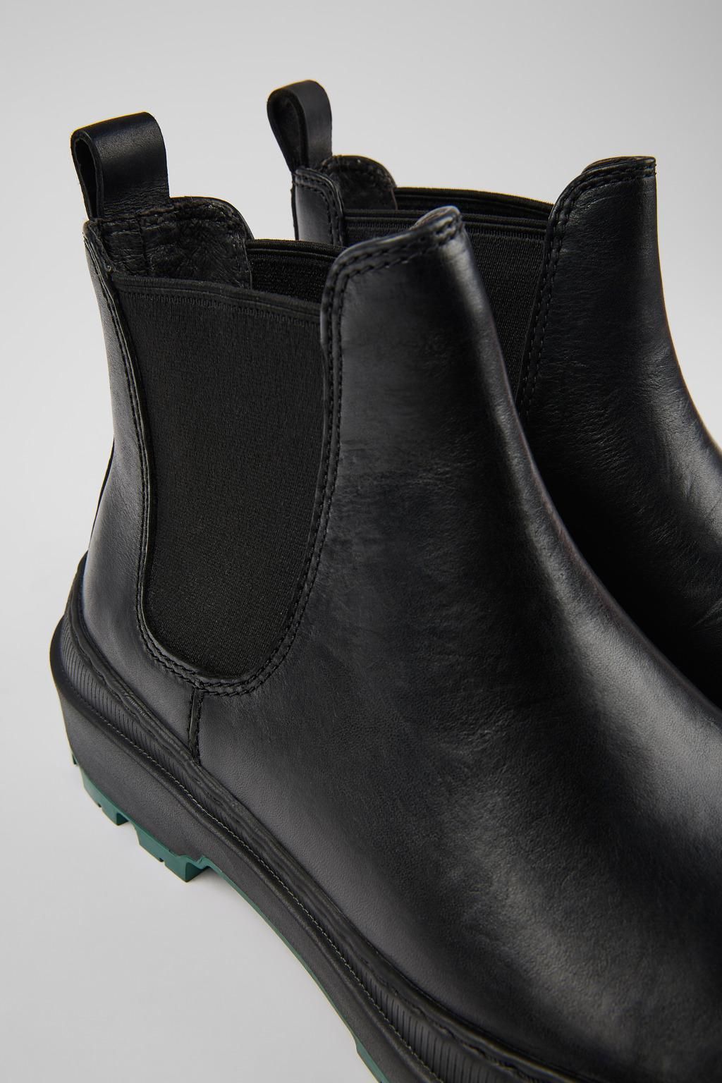 캠퍼 블랙 레더 여성 앵클부츠 Brutus Trek K400646-006 BLACK - 상세 이미지 2