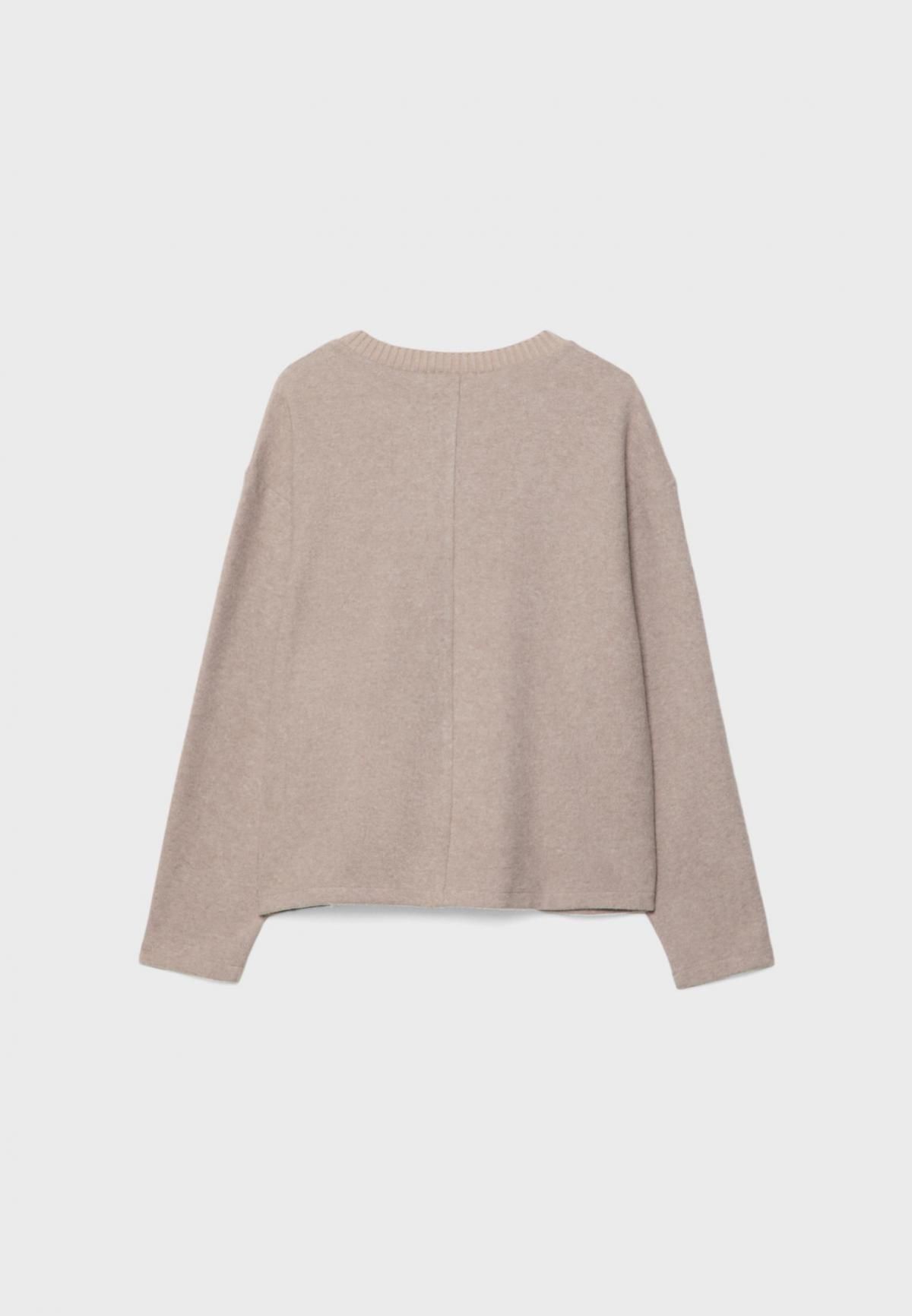스트라디바리우스 소프트 니트 라운드넥 긴팔 티셔츠 6535/501 BEIGE MELANGE - 상세 이미지 2