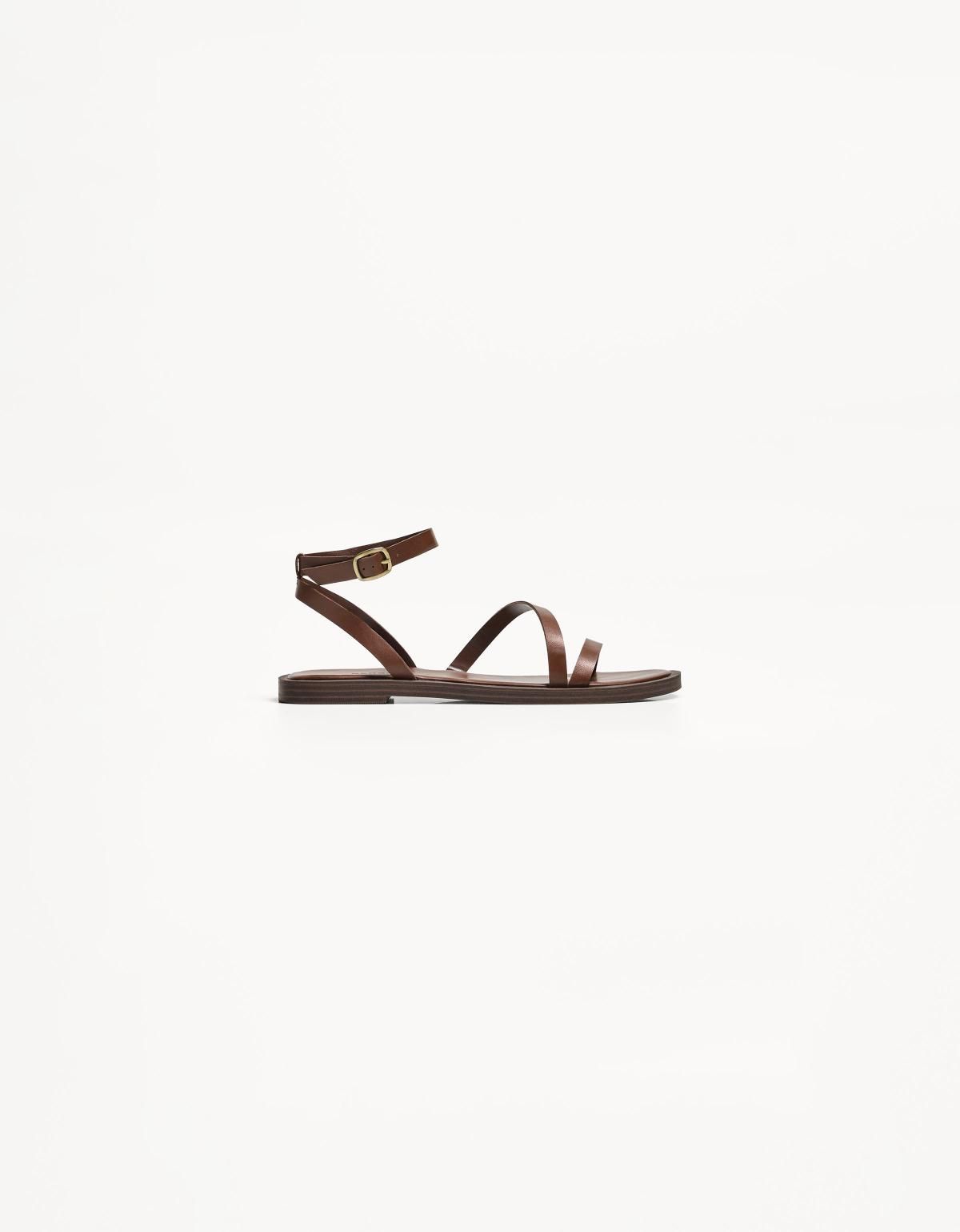 버쉬카 스트랩 플랫 샌들 1808/660 BROWN - 상세 이미지 5