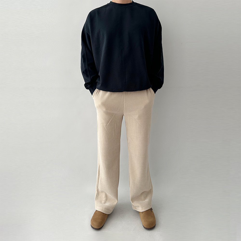 1+1 남성코듀로이팬츠 남자골덴바지 와이드팬츠 - 상세 이미지 3