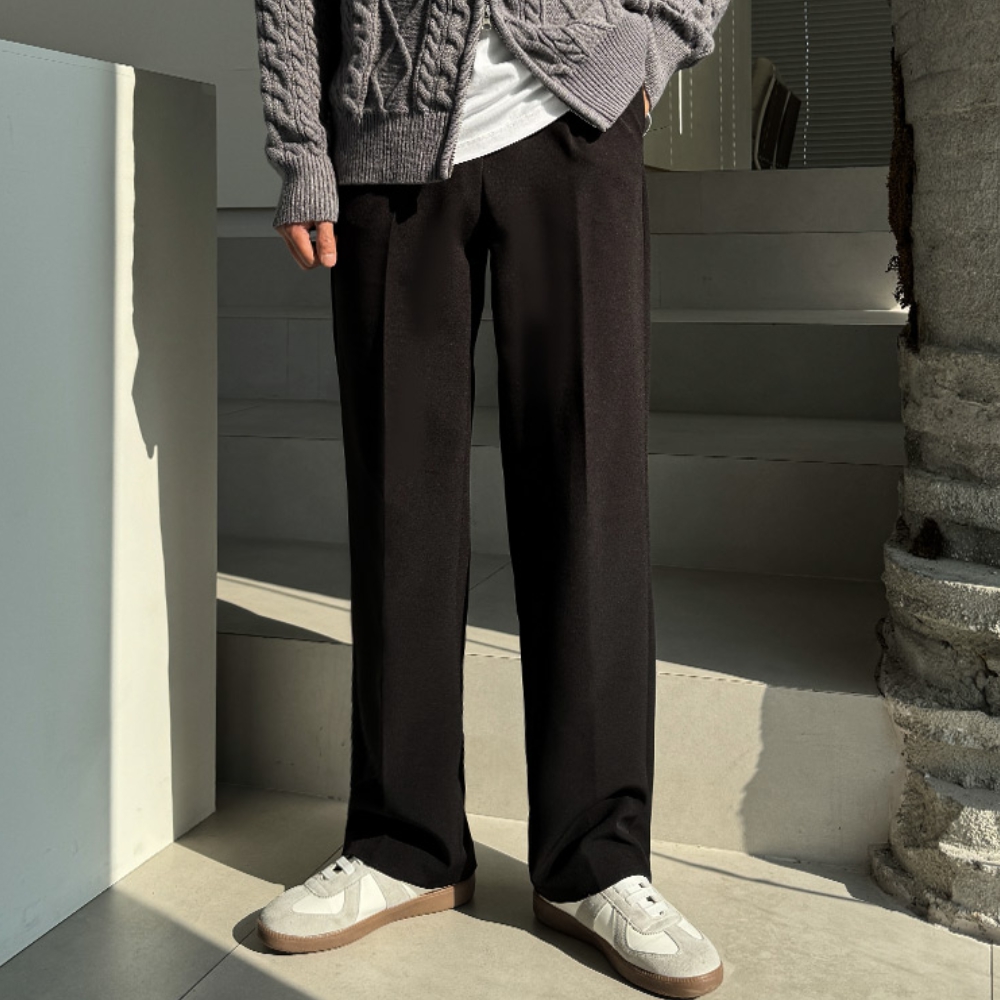 남자 알레 봄 가을 사계절 링클프리 스판 와이드 슬랙스 빅사이즈 제품 이미지