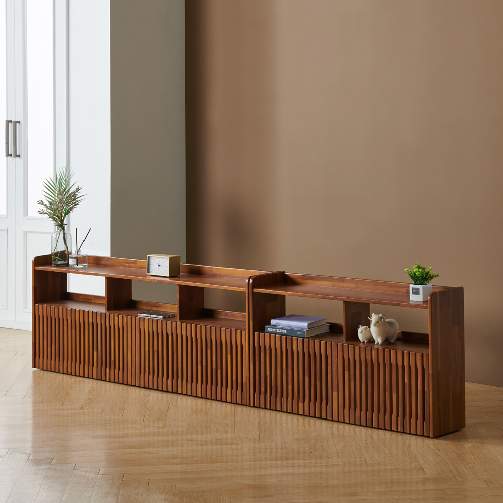 아카시아 원목 침대헤드 선반 S