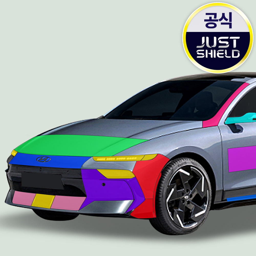 저스트쉴드 아이오닉6 페이스리프트 PPF필름 헤드라이트 데일라이트 전방센서 - 상품 이미지