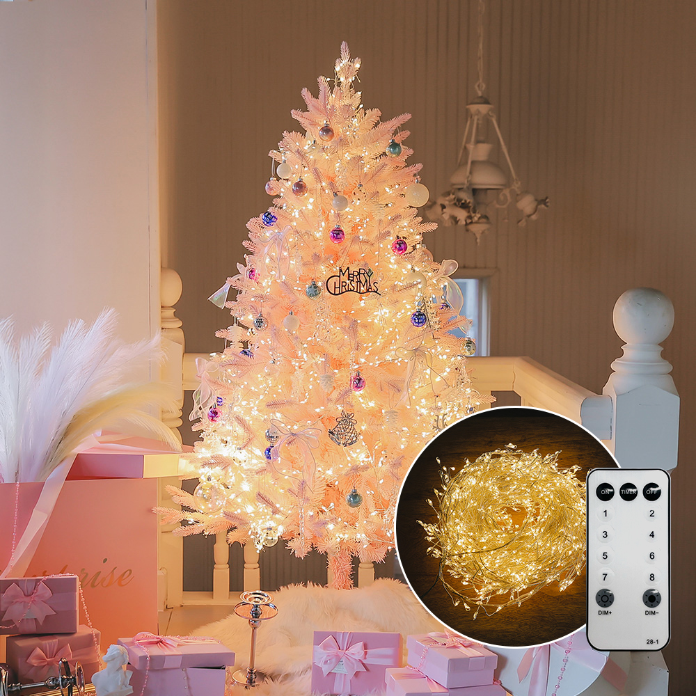 윈터스케치 크리스마스 트리 지네 전구 LED 5배 촘촘한 전구색 클러스터 1000구