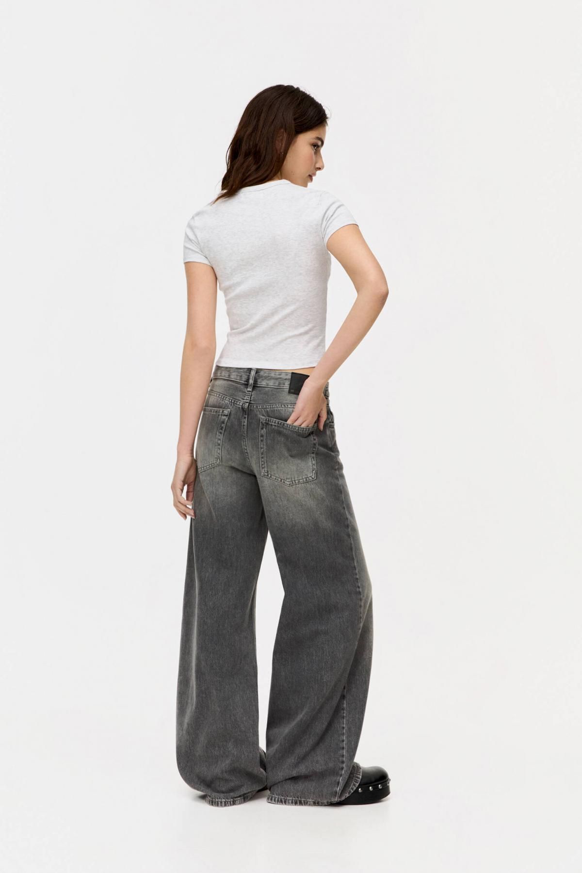 풀앤베어 미니멀 베이직 라이트그레이 반팔 티셔츠 3245/321 GREY MARL - 상세 이미지 3